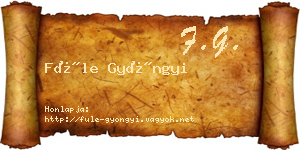 Füle Gyöngyi névjegykártya