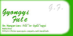 gyongyi fule business card